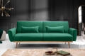 Stylowa sofa w zielonym kolorze z metalowymi nogami 208 cm, BENDETTI