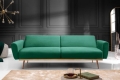 Stylowa sofa w zielonym kolorze z metalowymi nogami 208 cm, BENDETTI