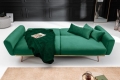 Stylowa sofa w zielonym kolorze z metalowymi nogami 208 cm, BENDETTI