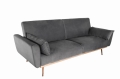 Stylowa sofa w szarym kolorze z metalowymi nogami 208 cm, BENDETTI