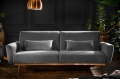 Stylowa sofa w szarym kolorze z metalowymi nogami 208 cm, BENDETTI