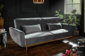 Stylowa sofa w szarym kolorze z metalowymi nogami 208 cm, BENDETTI