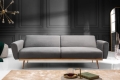 Stylowa sofa w szarym kolorze z metalowymi nogami 208 cm, BENDETTI