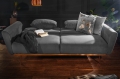 Stylowa sofa w szarym kolorze z metalowymi nogami 208 cm, BENDETTI