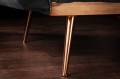 Stylowa sofa w szarym kolorze z metalowymi nogami 208 cm, BENDETTI