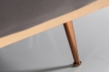 Stylowa sofa w szarym kolorze z metalowymi nogami 208 cm, BENDETTI