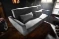 Stylowa sofa w szarym kolorze z metalowymi nogami 208 cm, BENDETTI