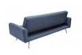Stylowa sofa w niebieskim kolorze z metalowymi nogami 208 cm, BENDETTI