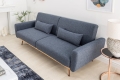 Stylowa sofa w niebieskim kolorze z metalowymi nogami 208 cm, BENDETTI
