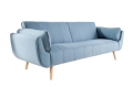Komfortowa sofa w niebieskim kolorze o szerokości 215 cm, DENVER