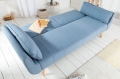 Komfortowa sofa w niebieskim kolorze o szerokości 215 cm, DENVER