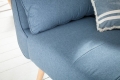 Komfortowa sofa w niebieskim kolorze o szerokości 215 cm, DENVER