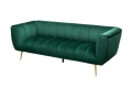 Sofa do salonu w kolorze zielonym z metalowymi nogami, NEBRES
