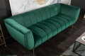 Sofa do salonu w kolorze zielonym z metalowymi nogami, NEBRES