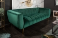 Sofa do salonu w kolorze zielonym z metalowymi nogami, NEBRES