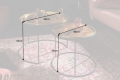 Stoliki zestaw w złotym kolorze z metalową ramą, ORIENTANA LOFT