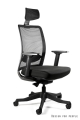 Fotel ergonomiczny z naturalnej skóry z nylonową podstawą, wybór kolorów AGER