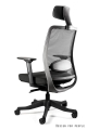 Fotel ergonomiczny z naturalnej skóry z nylonową podstawą, wybór kolorów AGER