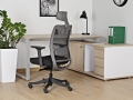 Fotel ergonomiczny z naturalnej skóry z nylonową podstawą, wybór kolorów AGER