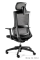Fotel ergonomiczny z tkaniny materiałowej z nylonową podstawą, ENDA