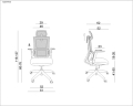 Fotel ergonomiczny z tkaniny materiałowej z nylonową podstawą, ENDA
