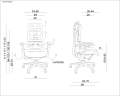 Regulowany fotel ergonomiczny tapicerowany siatką, aluminiowa podstawa EV13