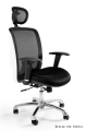 Regulowany fotel ergonomiczny tapicerowany siatką i membraną, wybór kolorów EXAL