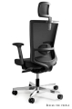Fotel ergonomiczny tapicerowany tkaniną materiałową i siatką, wybór kolorów FONT