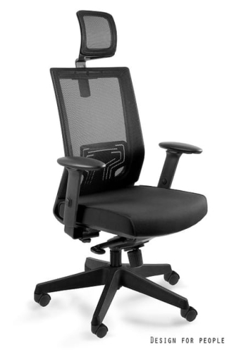 Fotel ergonomiczny tapicerowany siatką i tkaniną materiałową, wybór kolorów NARO