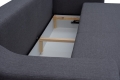 Sofa z funkcją spania i chromowanymi nóżkami, wybór kolorów, CAVO3
