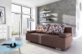 Sofa z funkcją spania z chromowanymi nóżkami, wybór kolorów, MANU