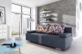 Sofa z funkcją spania z chromowanymi nóżkami, wybór kolorów, MANU