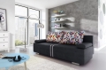 Sofa z funkcją spania z chromowanymi nóżkami, wybór kolorów, MANU
