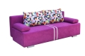 Sofa z funkcją spania z chromowanymi nóżkami, wybór kolorów, MANU