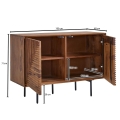 Komoda z litego drewna sheesham 100 cm na metalowych nogach, PIANO