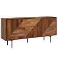 Komoda z litego drewna sheesham 148 cm na metalowych nogach, PIANO