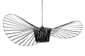 Czarna wisząca lampa wisząca KAPELUSZ 140 cm