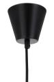 Czarna wisząca lampa wisząca KAPELUSZ 140 cm