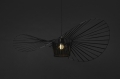 Czarna wisząca lampa wisząca KAPELUSZ 140 cm