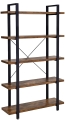 Stojący regał pomocniczy loft 177/105 cm, półki w kolorze drewna, metalowa rama - RADS