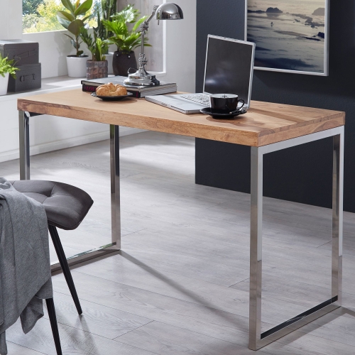 Biurko 120 cm z litego drewna akacjowego, DEKO