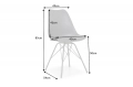 Nowoczesne krzesło w kolorze szarym, ekoskóra oraz metal - ALLSMIR III