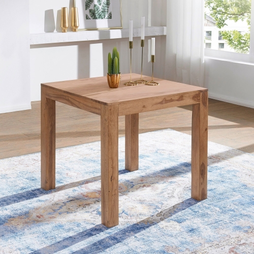 Egzotyczny stół z litego drewna akacjowego 80 cm, MZ2