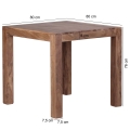 Egzotyczny stół z litego drewna akacjowego 80 cm, MZ2