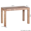Egzotyczny stół z litego drewna akacjowego 120 cm, MZ2