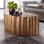 Stolik z aluminium w złotym kolorze 80 cm pień drzewa, WIN 