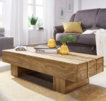Kwadratowy stolik kawowy 120 cm z litego drewna akacji, LUI
