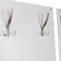 Wieszak ścienny z lustrem i szafką na buty w kolorze białym, PYRO 2