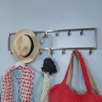 Stalowy wieszak  kolorze srebrnym, KELY