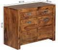 Komoda 90cm z litego drewna sheesham, REBO
